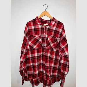 Old Navy, Red Flannel, Size: 2X